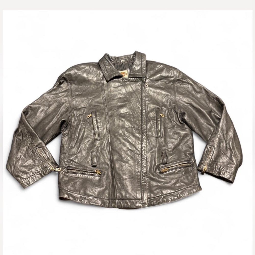 Vintage Harley Davidson butter soft black leather motorcycle jacket.